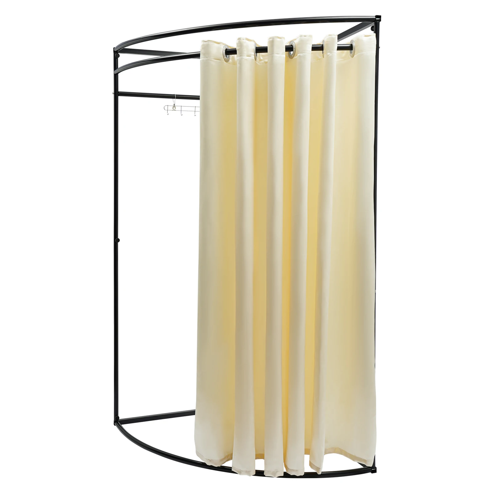 Fitting Room, Fitting Room with Curtain, Dressing Room for Clothing Store Iron Pipe, Fabric, and Painting Process For Boutiques 4