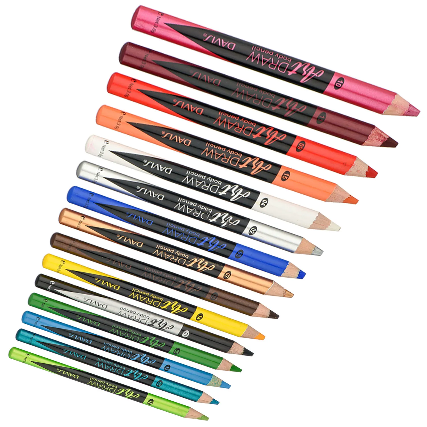 15 Color Eyeliner Lip Liner Pen Black Blue Multicolor Metallic Pearly Glitter Matte Finish Punk Smokey Style Makeup Pen