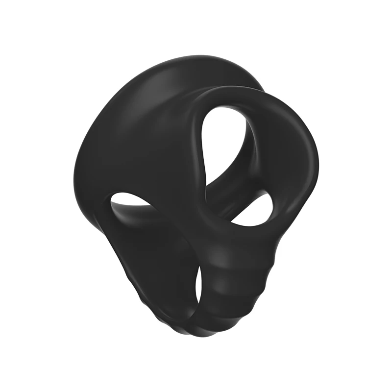 Silicone Penis Cock Ring Scrotum Bondage Lock Rings Delay Ejaculation Erection Chastity Cage Dick Sex Toy for Men Adult Products