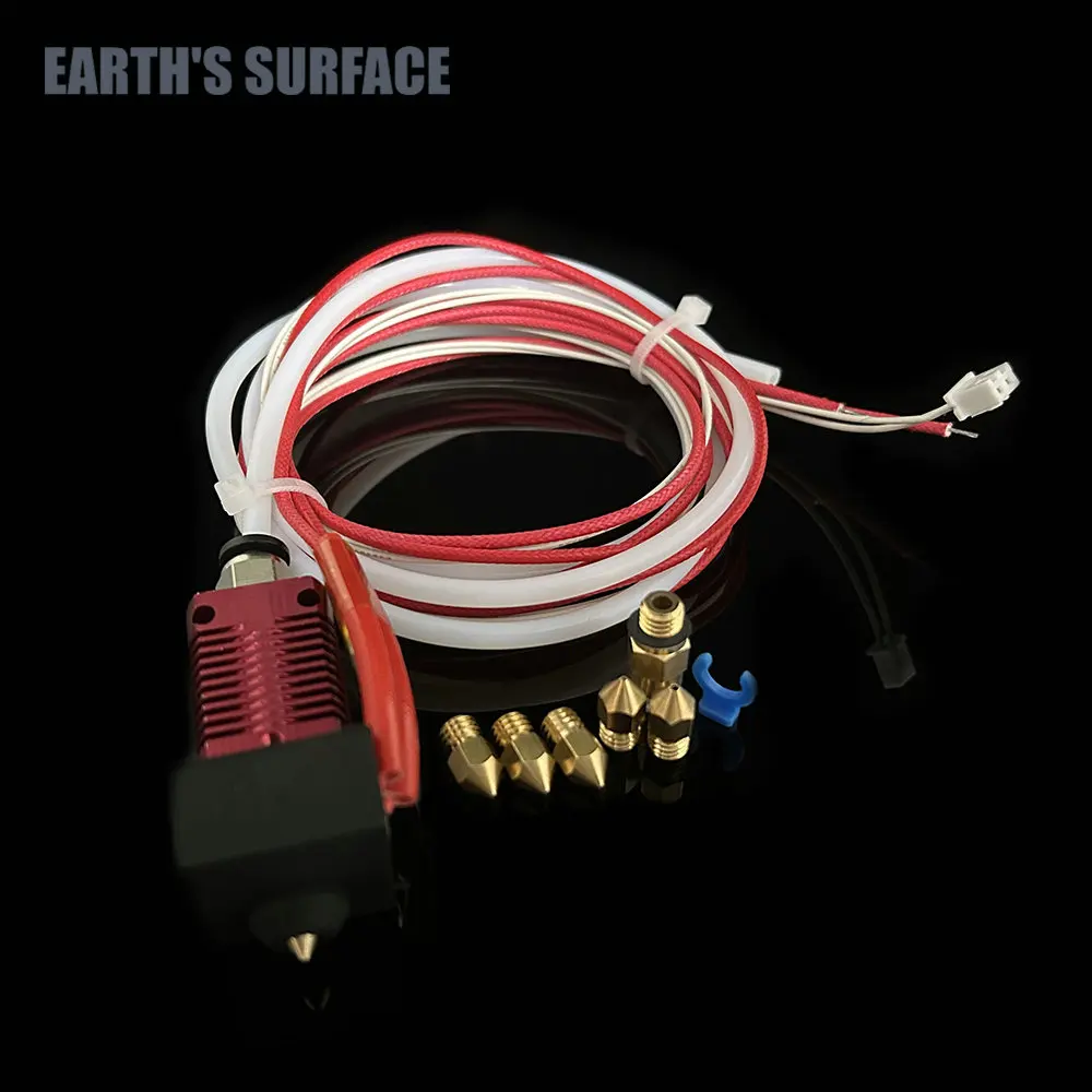 ES-3D 프린터 부품 Ender-3/CR10 J 헤드 핫엔드 키트, 히터 서미스터 포함 알루미늄 히트 블록, Ender-3/CR10 3D 프린터 핫엔드용