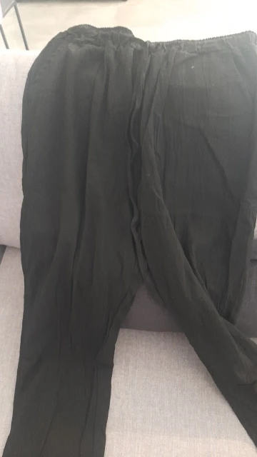Elegant Cotton Linen Summer Trousers for Women - High Waist Fit photo review