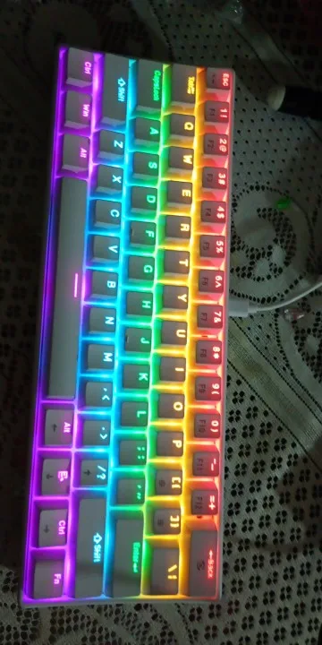 APAYADO K61 60% Wired Mini Mechanical Keyboard RGB photo review