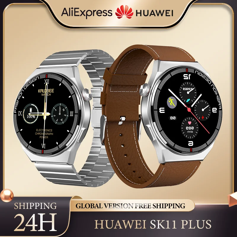 Huawei Sk11 Plus Smart Watch Men Bluetooth Call Health Monitor Fitness