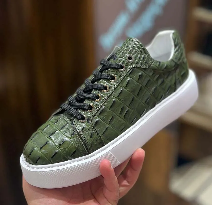 

Genuine Leather Handmade Special Men Sneaker Shoes
