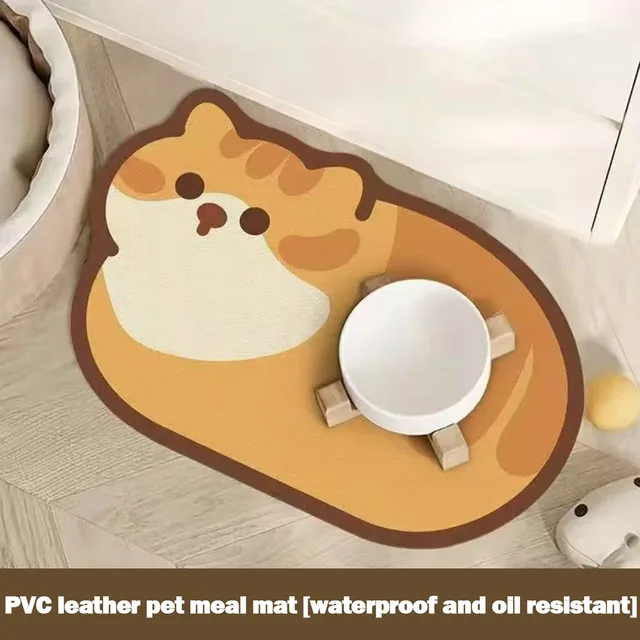 Pet Feeding Mat Waterproof Placemat for Dog & Cat Food & Water Bowls Quick-Dry Rubber Backing 3