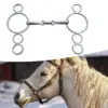 Western Horse Snaffle Chew Racing Accessory Equestrian Mouth Bit for Outdoor Horse Riding Training Equestrian Sports Competition 6