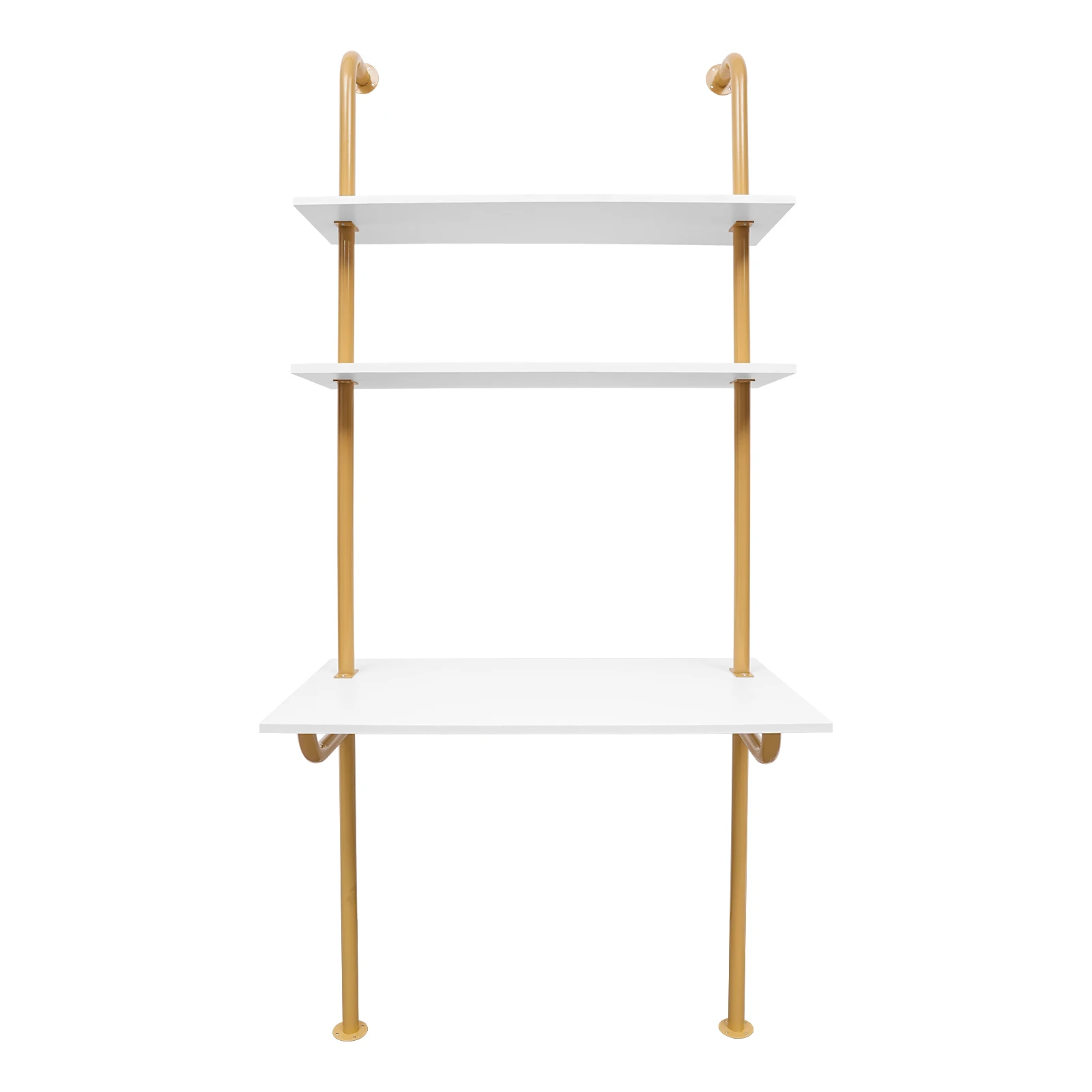 3-tier Wall Mounted Desk, Wall Mount Computer Writing Table, Wall Organizer  Iron, Eco-board for Homes, Student Dormitories 5