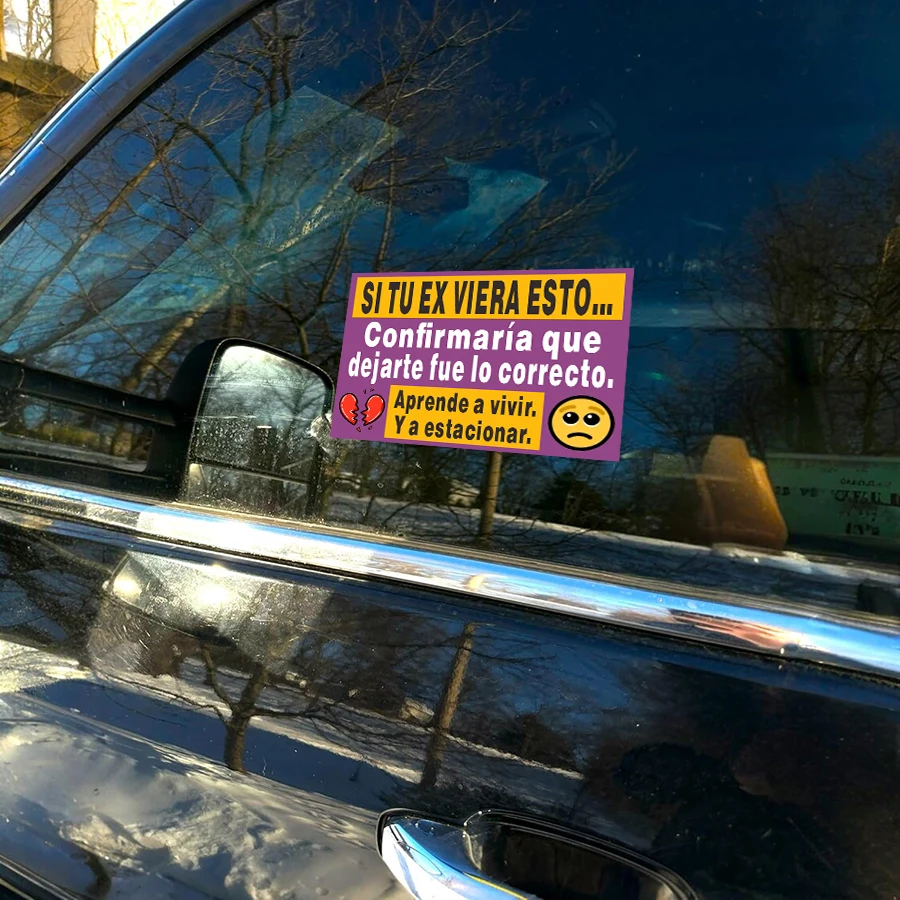 Spanish Parking Sticker Set - 150 Pcs, 5 Humorous Designs, Matte Finish, Self-Adhesive, 7x5cm