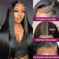 220 Densité 13X6 HD Dentelle Frontale Perruques Cheveux Humains 100% Cheveux Humains Perruques 30 Pouces Droite  Pour Les Femmes 13x6 HD Lace Frontal Wig Livraison 3 Jours France Pré Plumé 3