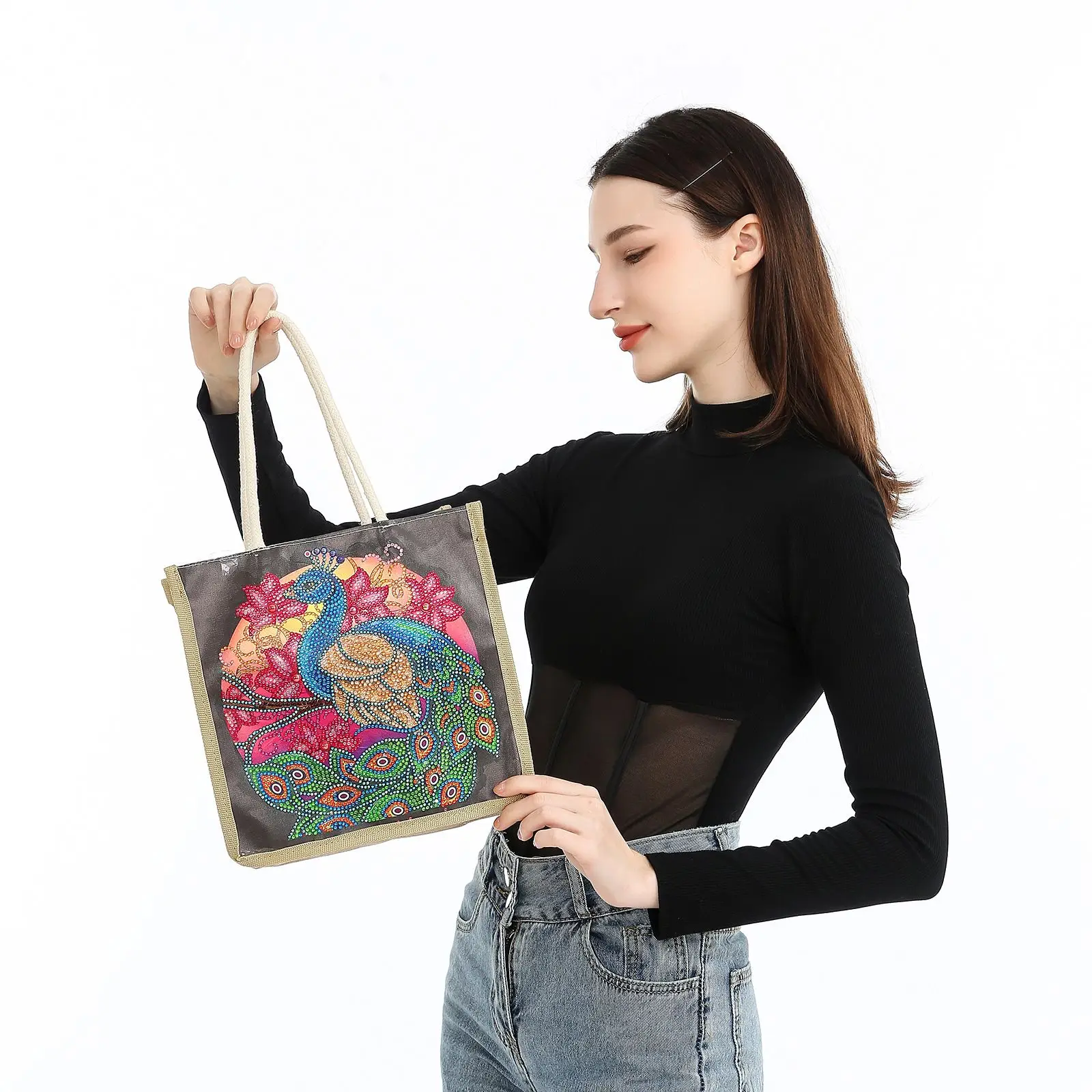 DIY Diamond Painting Handbag Reusable Durable DIY Diamond Art Handbag  Foldable Storage Bag Cross Stitch Embroidery Kit Art Craft - AliExpress