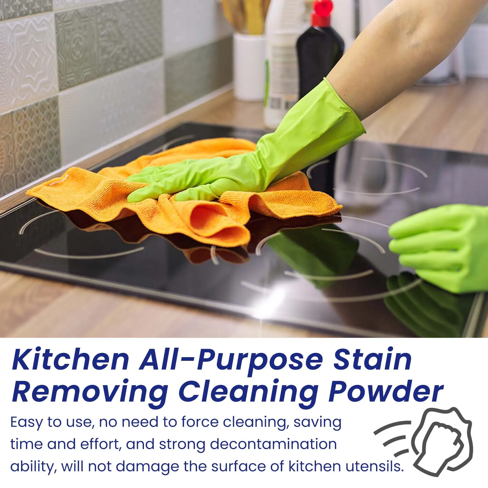 Household Kitchen All-purpose Stain Removing Cleaning Powder Rust Removal Oil Stain Utensils Rust Dirt Baking Soda Cleaner