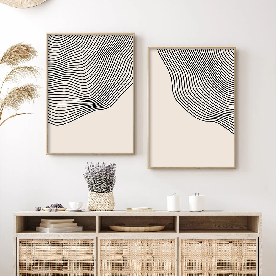 Abstract Line Canvas Wall Art