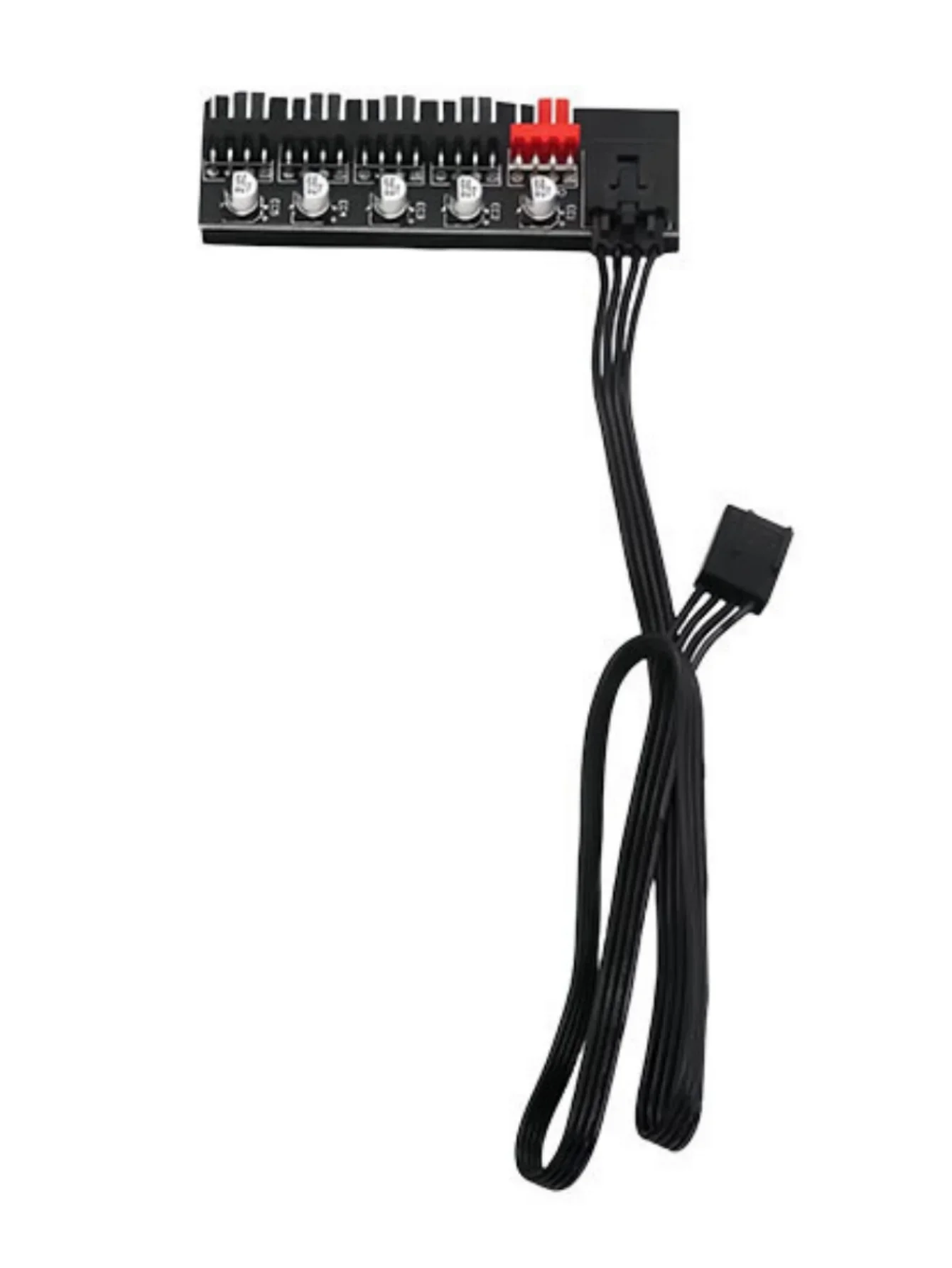 1/2pcs AuyiHomu 1-to-5 4핀 PWM PC 팬 허브, PC 케이스 냉각용 40cm 케이블이 있는 온도 제어 팬 분배기