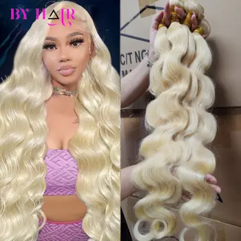 Color Blonde 613 Human Hair Bundles Peruvian Hair Honey Blonde Body Wave Bundles Raw Hair Bundles 100% Human Hair Extensions 1