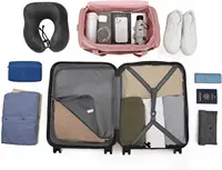Ensemble de valises KONO 4 pièces : 20+24+28 pouces + sac de voyage, coque rigide ABS+PC avec serrure TSA et roulettes silencieuses, idéal pour toute la famille 7
