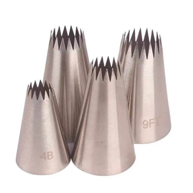 Cake Decorating Tip Set 3pcs Cake tool Baking tools Cake Decorating Tips Set Open Star Piping Nozzles Tips Cupcake Cookies Icing Piping Pastry Nozzles