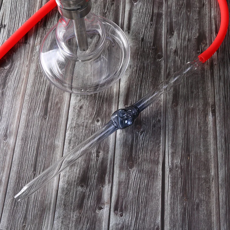 Skull Glass Hookah Mouth Piece 440MM Length Dia 13MM Joint Size Shisha Narguile Chicha Accessory Part