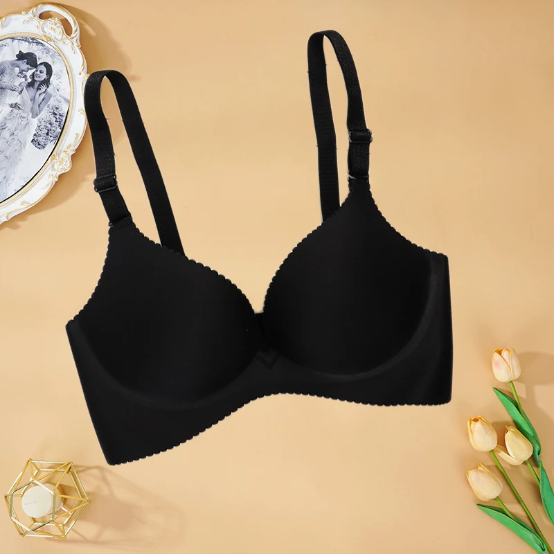 plain black bralette