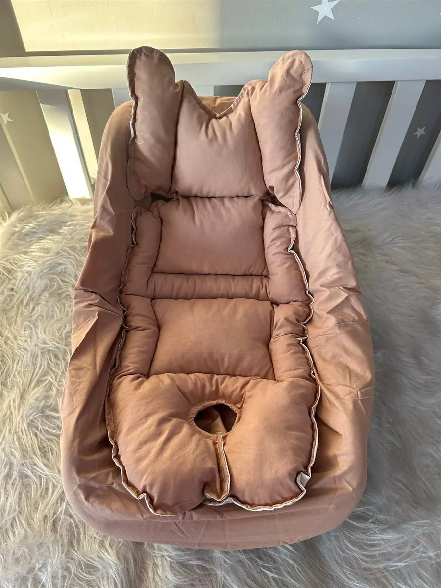 handmade-brown-car-seat-cushion-stroller-cushion