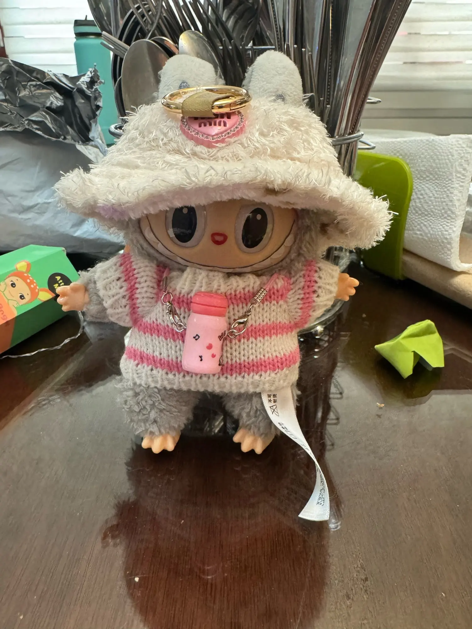 Labubu Doll Clothes: 15/17CM Idol Kpop Style Mini Plush Overalls Set photo review