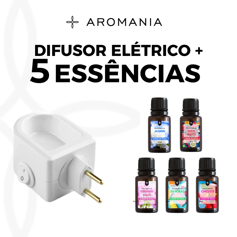 Aromatizador Difusor com 5 Óleos Essenciais, Personalize Seu Kit, 15ml