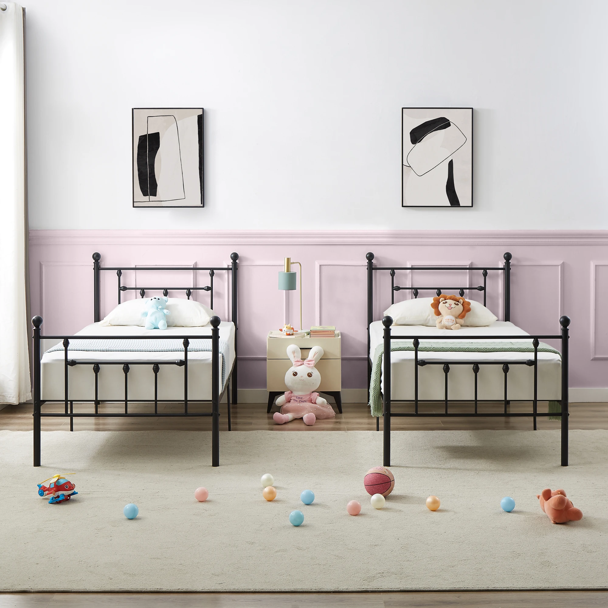 Twin Size Metal Bed Frame (Set of 2) 1