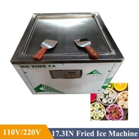 Tabletop 45cm Single Square Pan Ice Cream Roll Maker Machine Commercial Fried Ice Cream Roll Machine Yogurt Making 2
