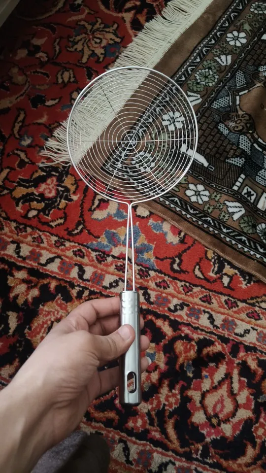 3 Size Set Stainless Steel Colander Household Noodle Dumpling Hot Pot Filter Screen Pearl Line Drain Large Fried Strainer photo review