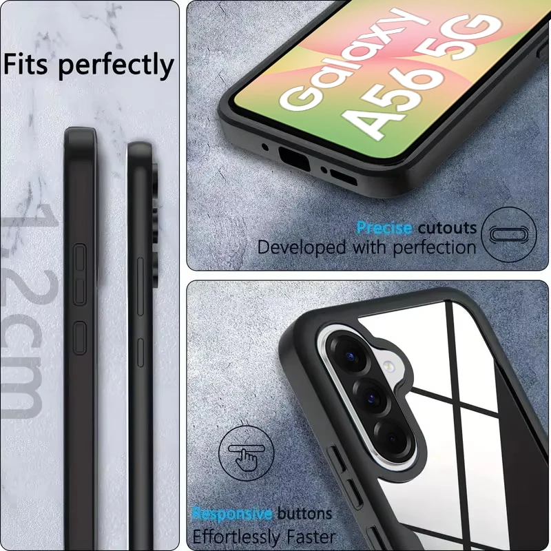 Crystal Clear 360° Protection Shockproof Case with Screen Protector