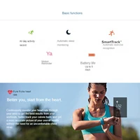 Fitbit Charge 2 Fitness Tracker Smart Wristband Heart Rate Monitor Sleep Steps Call Reminder GPS Sports Watch for iOS Android - Image 3