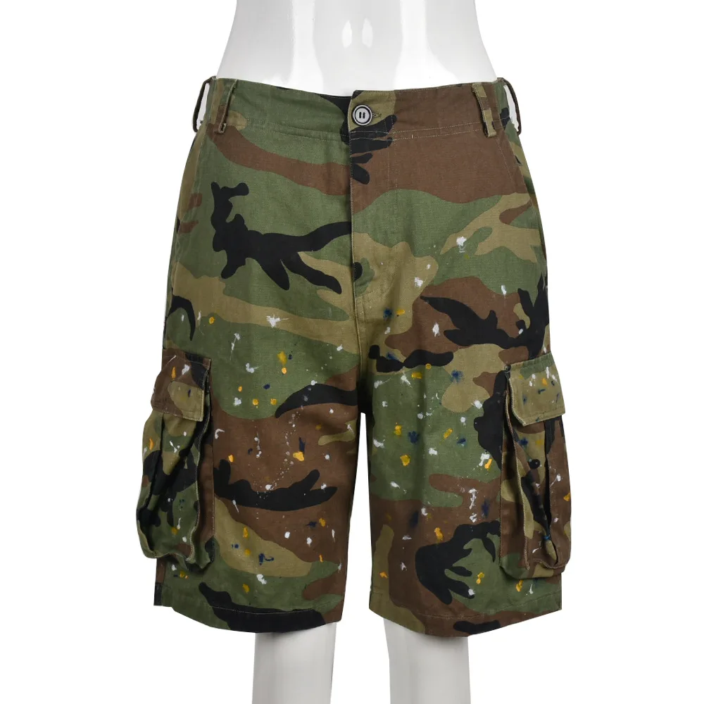 army fatigue booty shorts