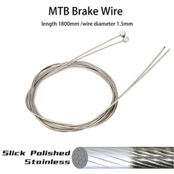 ZTTO Stainless Steel Bike Shift & Brake Cable - 2100mm Durable Zinc-Coated Wire (Polished M Brake x2)