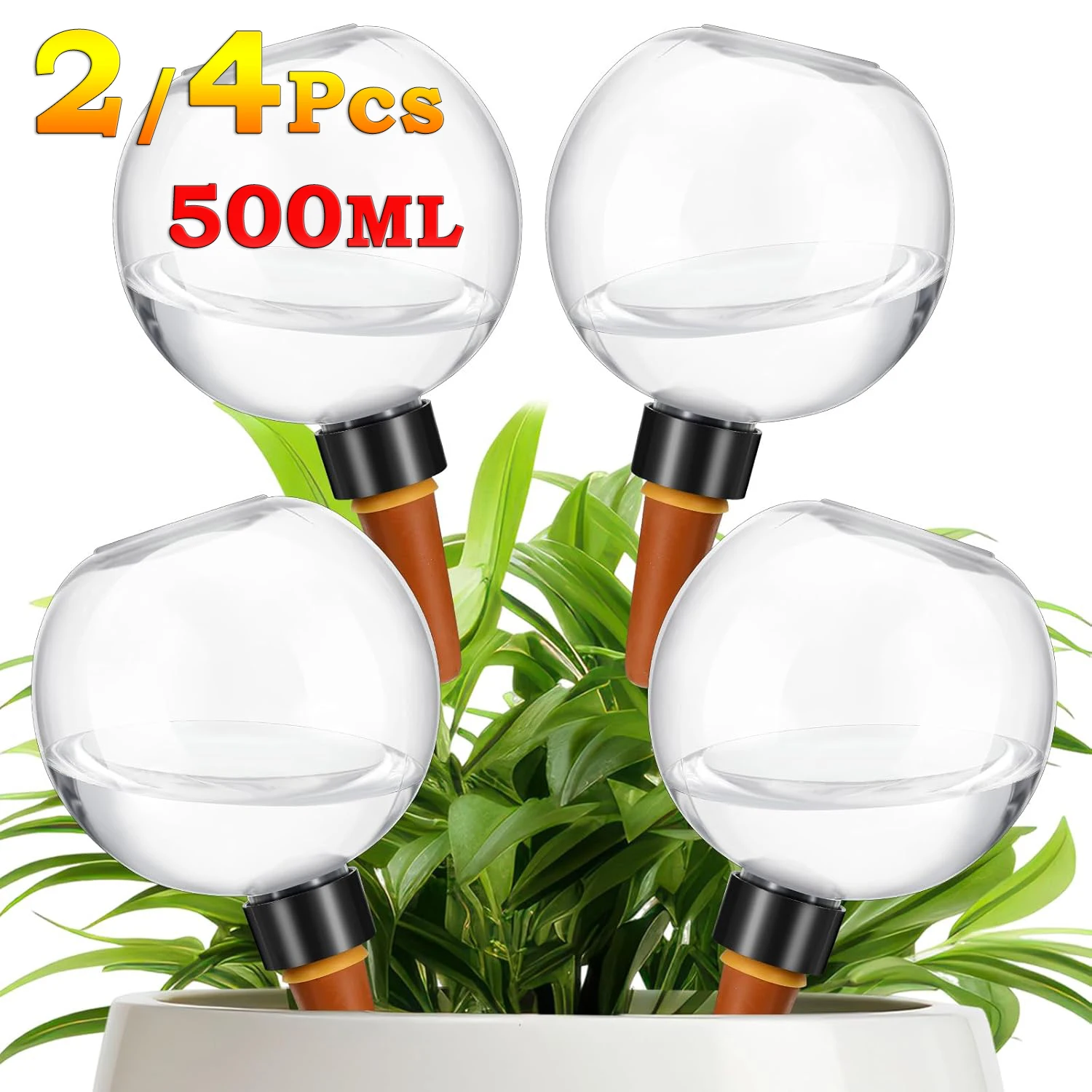2/4 Stück 500 ml Pflanzenbewässerungskugeln, automatisches Tropfbewässerungssystem, selbstbewässernde Pflanzenbewässerungszwiebeln für Gartenblumenpflanzen