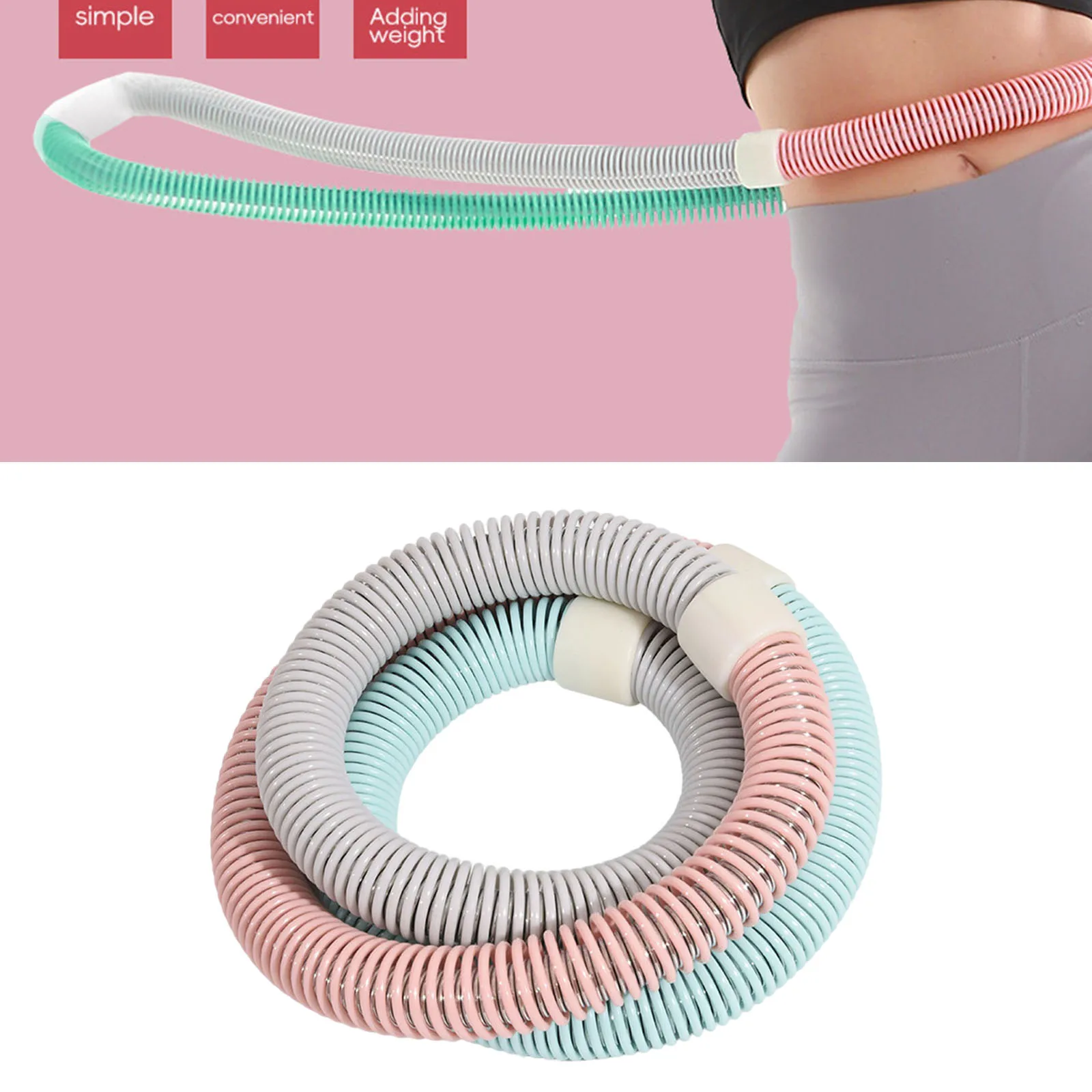 Weighted Fitness Hoop for Adults – Portable Exercise Hoop 3
