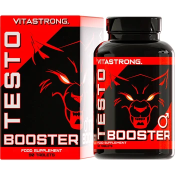 Testobooster Vitastrong Tribulus Terrestris, Ashwagandha KSM-66, Zinco Bisglicinato, Vitamina D3, Ferro e Acido Folico, Testo Booster 90 Compresse Vegan con Vitamina D per Normale Funzione Muscolare