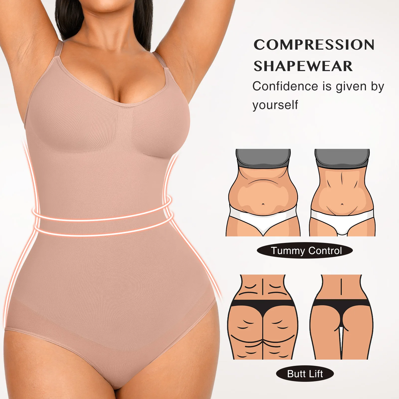 Bodysuit Shapewear Snatch Waist women body shaper