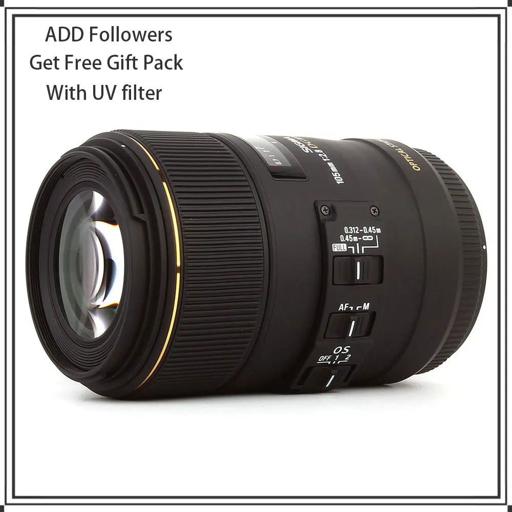 Sigma 105Mm F2.8 Ex Dg Os Obiettivo Macro Hsm Obiettivo Macro Full Frame 105Mm F2.8 Per Montaggio Canon O Montaggio Nikon