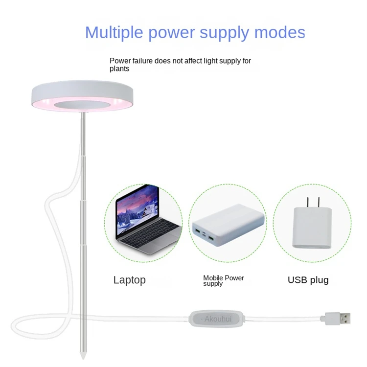 Description Picture 4 of itemFull Spectrum Indoor Solar LED Growth Light,Flower Floor Telescopic Fill Light,Annular Plant Light,Small Growth Light,Phyto Lamp