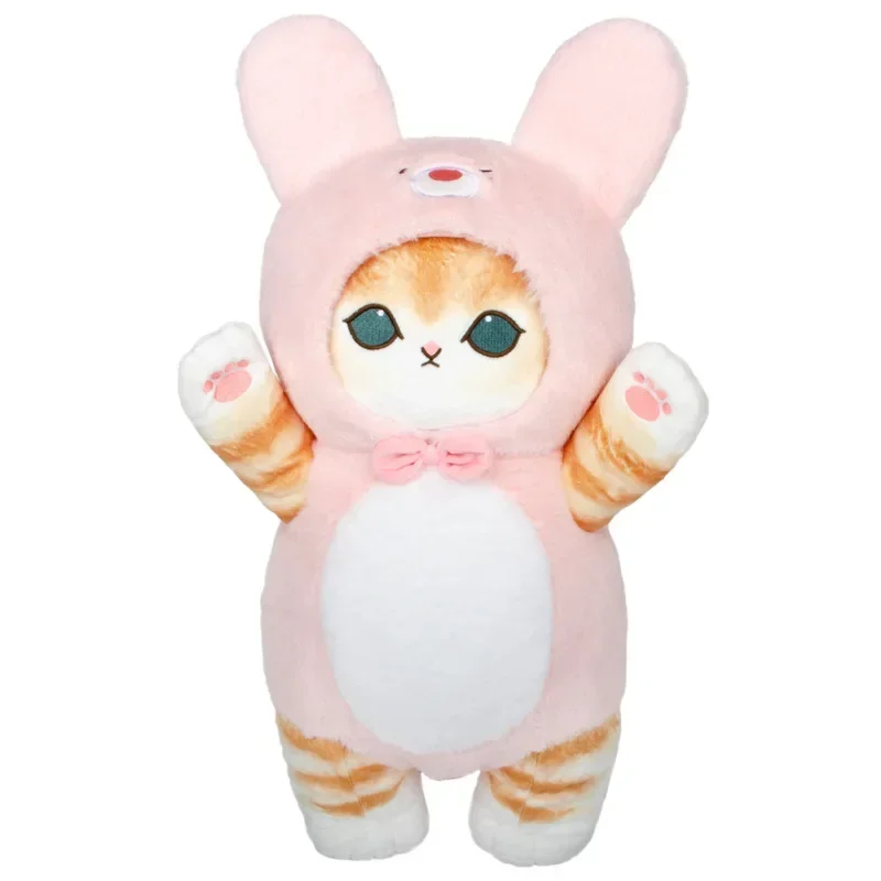 Hakiki Mofusand köpekbalığı kedi sevimli Panda Bunny peluş oyuncak karikatür yastık sarılmak yastık odası dekorasyon do 5