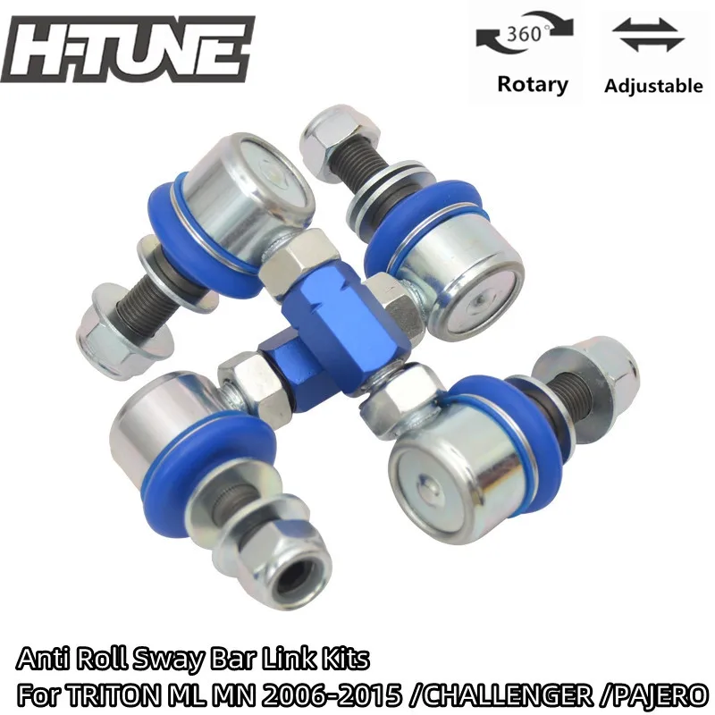 4x4 Pickup 12mm Ball Joint Adjustable Front Anti-Roll Sway Bar End Link Kit For Triton L200 ML MN 05-15 / PAJERO / CHALLENGE