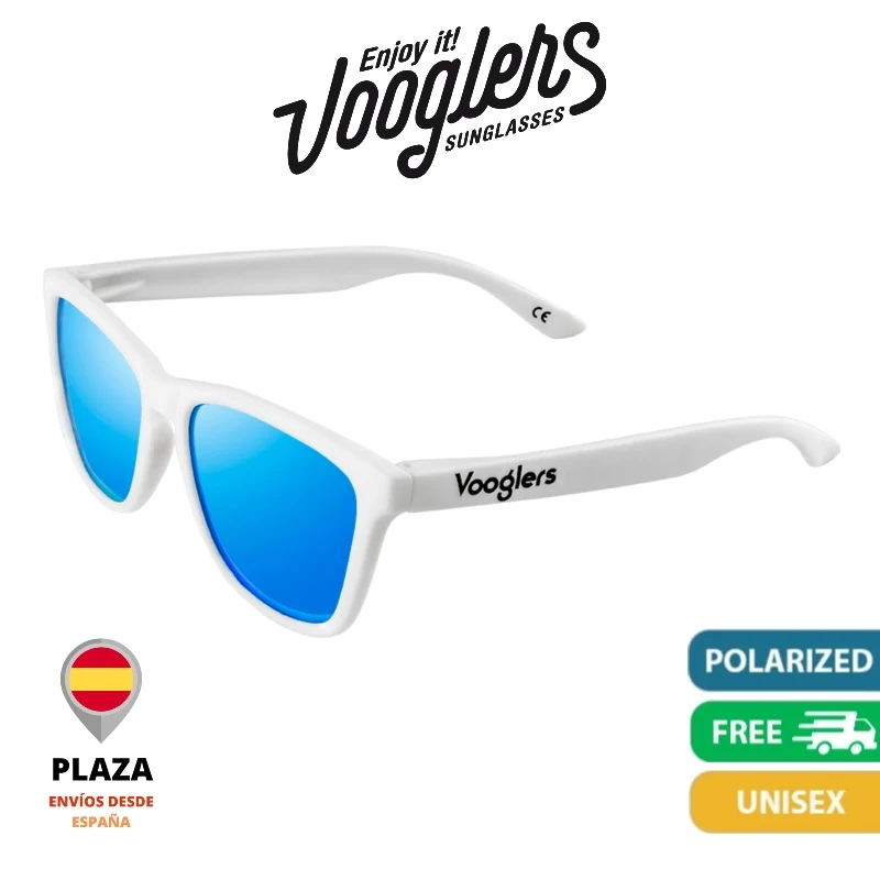 VOOGLERS Gafas de sol POLARIZADAS IBIZA DANCE Unique Moda 2022 Cristales Lentes Espejo Azules. Para Hombre y Mujer, Unisex. Montura Blanca Mate - - AliExpress