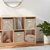 6-pack collapsible fabric storage bins, beige. 10.5x10.5x11 inches, ideal for organizing toys, clothes, or household items. 4