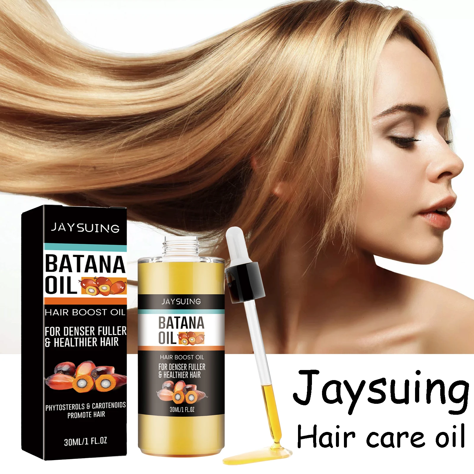 Jaysuing Batana Oil Hair Care Nourishing Scalp Remove Frizzing Repair Damaged Hair Thickening Volumizing Smoothing Hair Oil