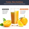 LUFVEBUT 80MM Large Calibre Slow Juicer 250W Cold Press Masticating Extractor 98% High Juice Yield BPA Free Safe Kitchen Gadgets 2