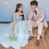TAFN Elegant Light Blue Tulle Wedding Dresses Korea Photo shoot Sweetheart Corset Back Bride Gowns Evening Party Dress Customize 1
