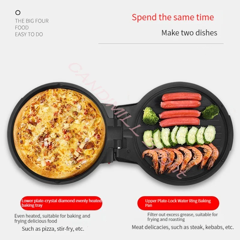 Electric Griddle Automatic Domestic Pancake Pan Multi-function Double-sided Heating Pancake Machine Kitchen Tools