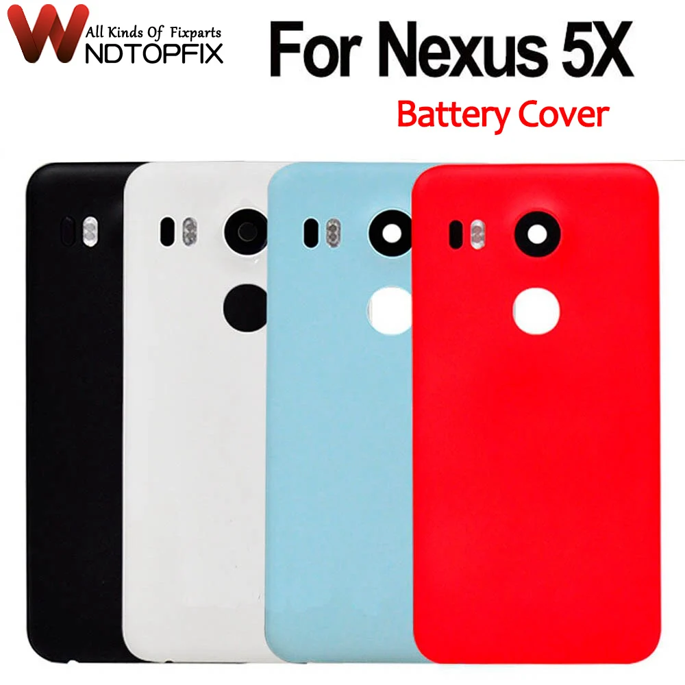 

For 5.2" LG Google Nexus 5X Back Battery Cover Rear Door Housing Case Replacement Parts For Google Nexus 5X Battery Cover