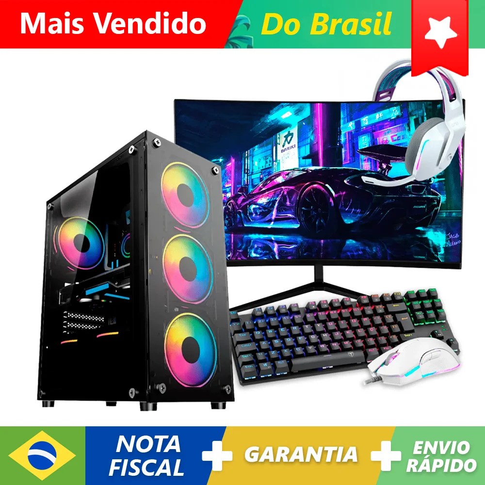 Pc Gamer Barato Completo Intel I5 16gb Hd 1tb Monitor 21