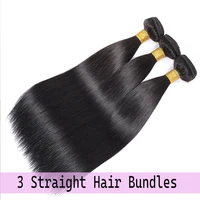 Extensions de cheveux humains brésiliens lisses 12A, non traités, vierges, pour femmes, à coudre 2