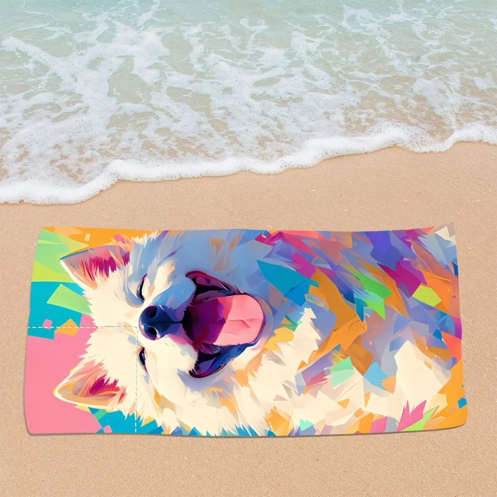 Serviette de plage légère séchage rapide absorbante et pliable_voghion.com